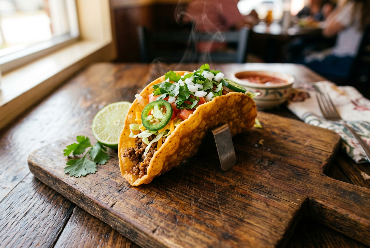 Deep South Taco logo scroll