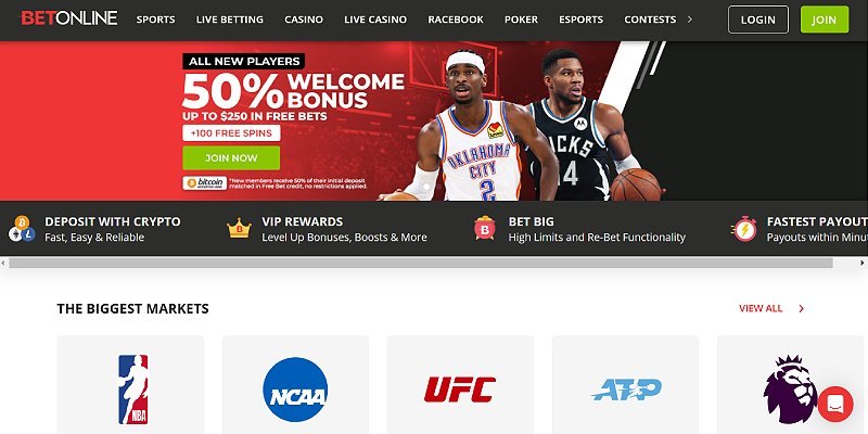 BetOnline welcome bonus
