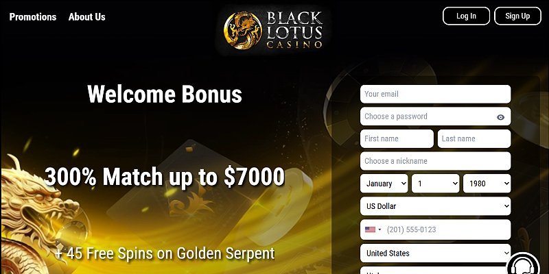 Black Lotus welcome bonus