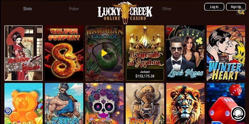 Lucky Creek casino lobby